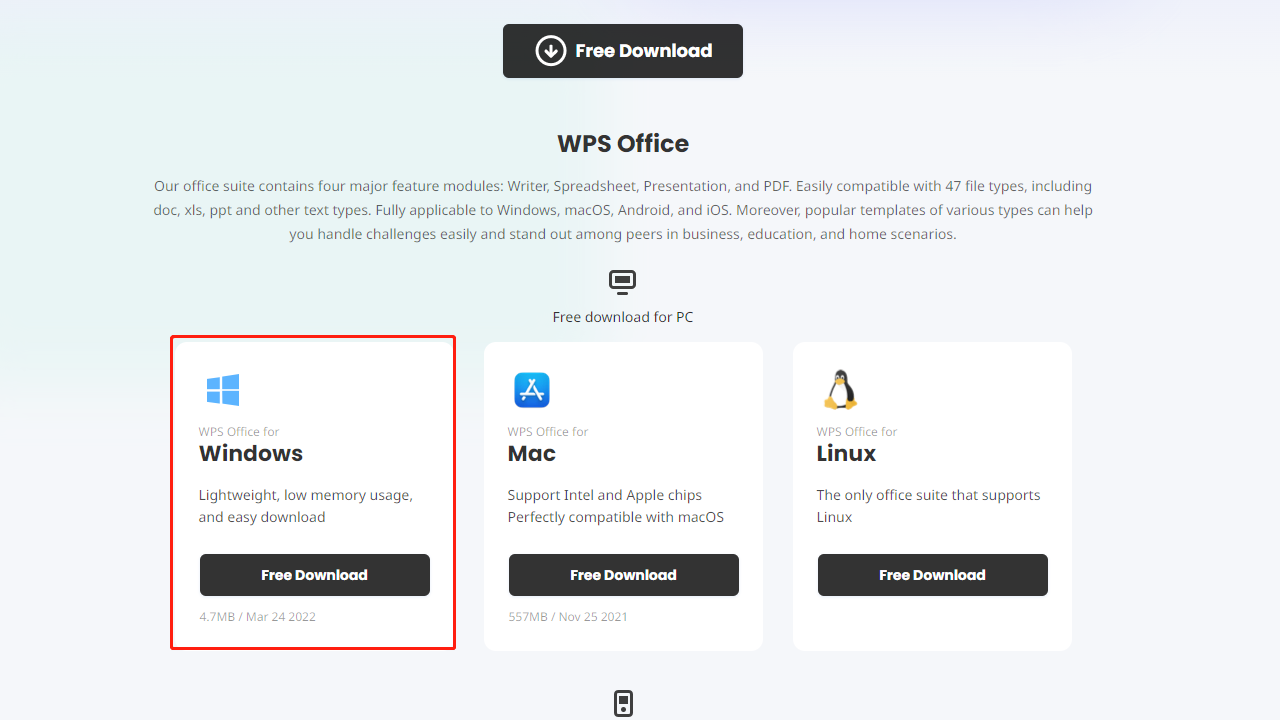 Wps free download