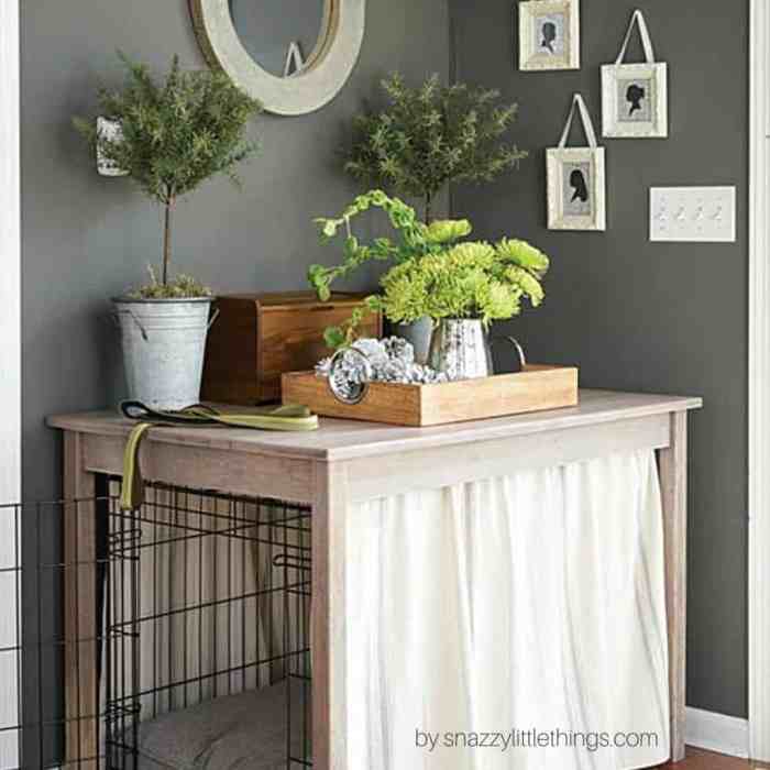 Diy dog crate table