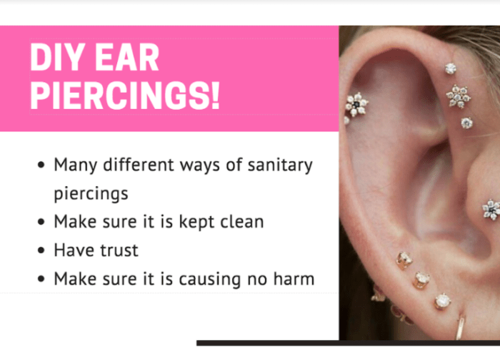 Diy ear piercing